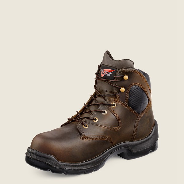 Mens Red Wing Flexbond - 6-inch Toe Metguard - Safety Boots Brown - SPY726019